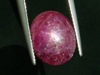 Star Ruby - 8,81 Ct. - 6 ray star - India oval cabochon