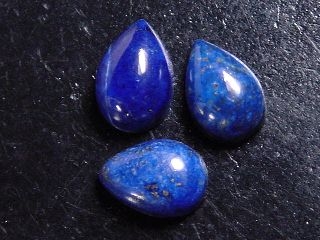 Lapislazuli 12 x 8 mm - pear cabochon - intense blue