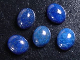 Lapislazuli 12 x 10 mm - oval cabochon - intense blue