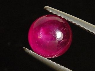 Ruby 2,75 Ct. round cabochon - fine red - treated