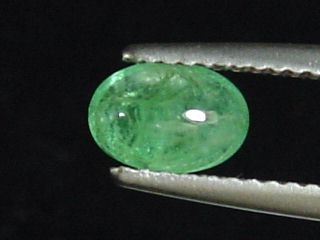 Emerald 0,84 Ct. treated - oval cabochon Colombia