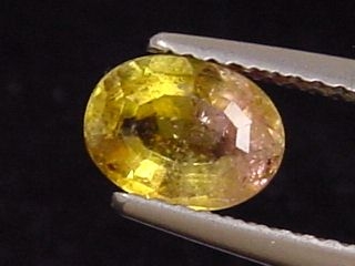 Tourmaline 0,96 Ct. bicolor 7 x 5,5 mm oval