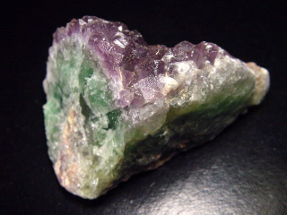 Fluorite specimen 80 mm bicolor green and purple - Wölsendorf, Germany