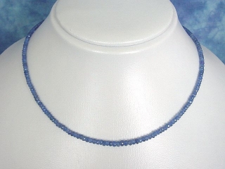 Blaue Saphirkette 49,30 Ct. fein facettierte Saphir Kette