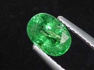 Tsavorite Garnet 1,20 Ct. - fine green oval - Kenya