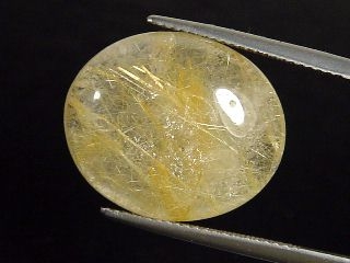 Rutile Quartz 17,27 Ct. fine golden needles - oval cabochon