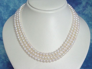 140 cm extra long pearl necklace - fine 6 mm pearls