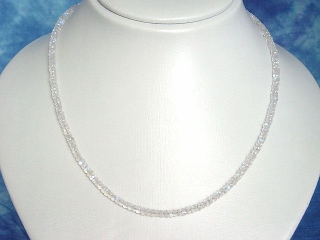 Rainbow Moonstone necklace 53 Ct. faceted finest quality