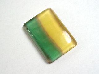 Fluorite 57,62 Ct. multicolor banded rectangular cabochon