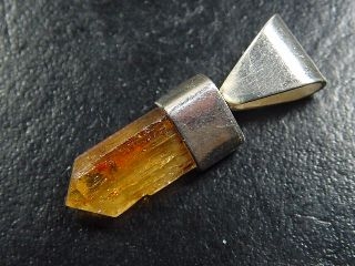 Topaz pendant 35 mm - fine Imperial Topaz + Silver