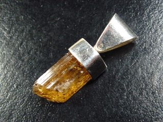 Topaz pendant 36 mm - fine Imperial Topaz + Silver