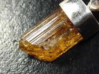 Topaz pendant 36 mm - fine Imperial Topaz + Silver