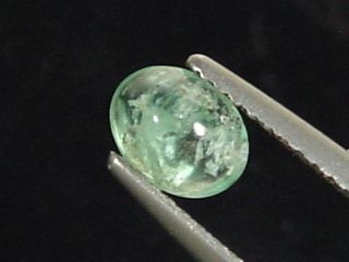 Green Chrysoberyl 6 mm oval cabochon Brazil