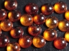 Hessonite Garnet 7 mm - round cabochon - fine orange