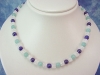 Blue Sodalite & turquoise Amazonite necklace with Quartz
