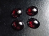 Almandine Garnet 12 x 10 mm winered - oval cabochon - India