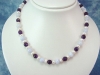 Chalcedony necklace with Amethyst and pearls (116k)