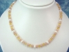Rose Moonstone & faceted Citrine necklace with Pearls