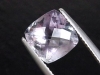 Fluorite 4,29 Ct. - bright violet - cushion & checker cut