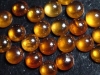 Hessonite Garnet 6 mm - round cabochon - fine orange