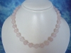 Rose Quartz satin finish necklace 260 Ct. with faceted Quartz