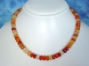 Carnelian necklace 207 Ct. mix shades fine faceted