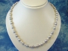 Baroque Pearl necklace - fine silver & white pearls
