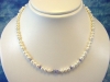 Fine pearl necklace with 3,80 Ct. faceted Tanzanite (47k)