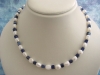 Sodalite necklace with baroque pearls 160,20 Ct.
