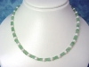 Aventurine necklace with Pearls - 91,30 Ct. green cubes