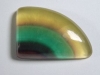 Fluorite 70,82 Ct. multicolor banded fancy trillion cabochon
