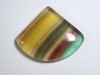 Fluorite 68,79 Ct. multicolor banded fancy trillion cabochon