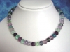 Fluorite multicolor necklace - 369,80 Ct. fine faceted