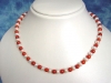 Coral & Pearl necklace - fine rondelle shape pearls