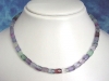 Fluorite necklace multicolor 143,70 Ct. fine faceted