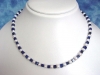 Lapislazuli necklace 98,20 Ct. with fine round pearls