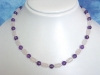 Amethyst & Rose Quartz necklace - modern design with silver