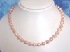 Pearl necklace with Silver - perfect rose color pearls 8 mm