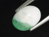 Emerald & Quartz 2,78 Ct. bicolor cabochon Brazil