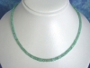 Emerald necklace 61,70 Ct. pastel green faceted
