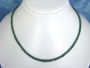 Emerald necklace 44,40 Ct. dark green polished