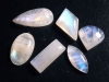 Rainbow Moonstone 100,84 Ct. cabochons lot - 6 pieces