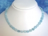 Aquamarine necklace 144 Ct. modern design with silver