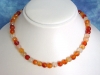 Carnelian necklace 174,00 Ct. fiery colors faceted