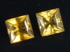Citrine pair 3,64 Ct. - 7 x 7 mm square - Brazil
