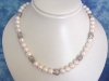 Pearl necklace 297 Ct. 8,5 mm pearls with fine Silver shells