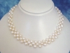 3 row Pearl necklace 217 Ct. fine white pearls