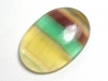 Fluorite 56,24 Ct. multicolor banded oval cabochon