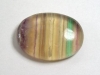 Fluorite 74,40 Ct. multicolor banded oval cabochon