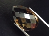 Smokey Quartz 52,65 Ct. pear checker board cut